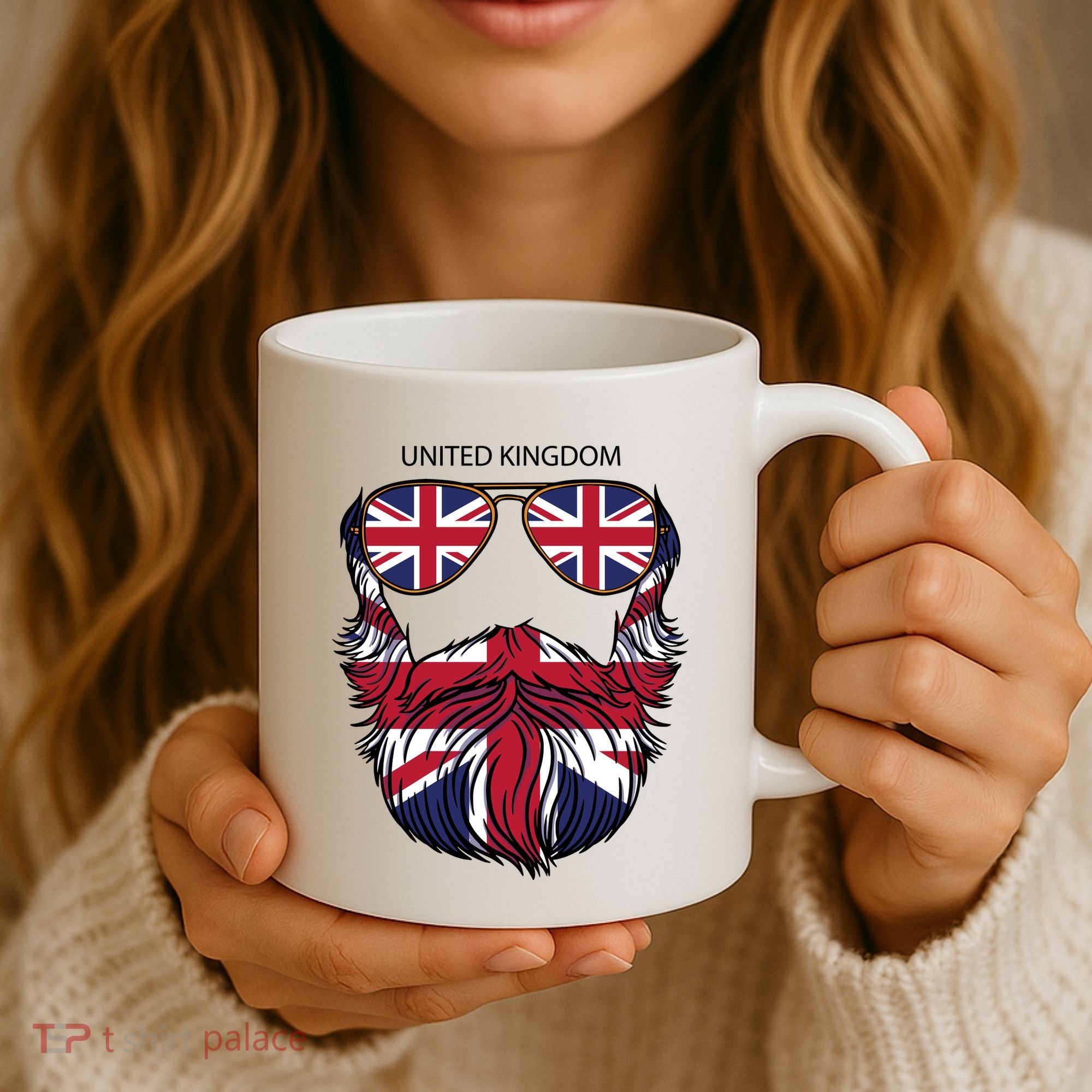 United Kingdom Beard Flag Coffee Mug