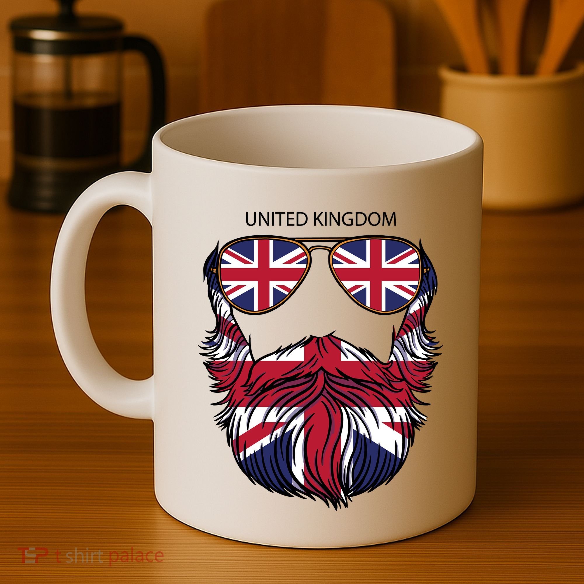 United Kingdom Beard Flag Coffee Mug