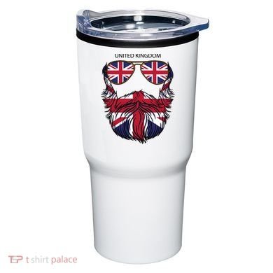 United Kingdom Beard Flag Tumbler
