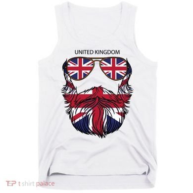 United Kingdom Beard Flag Tank Top
