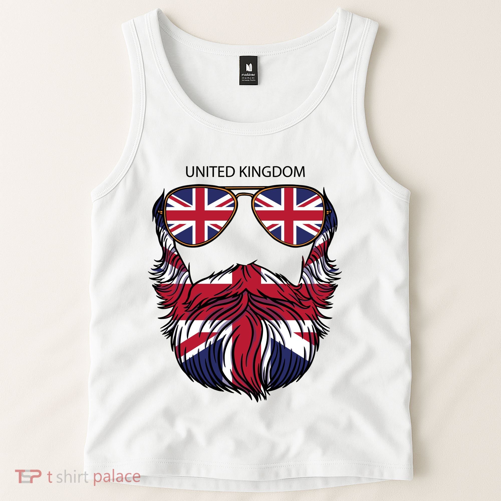 United Kingdom Beard Flag Tank Top