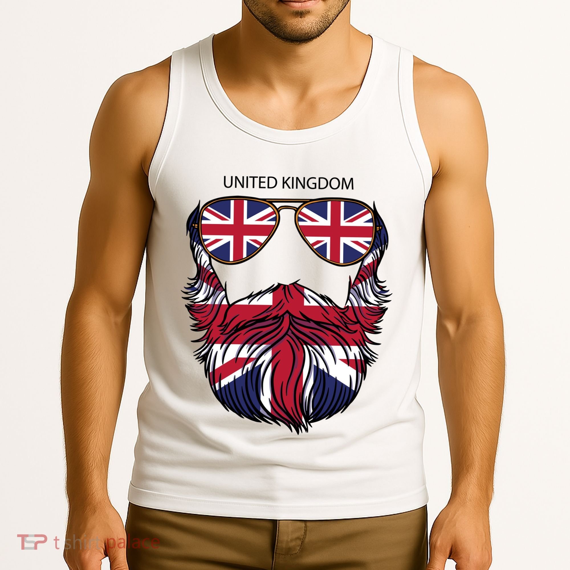 United Kingdom Beard Flag Tank Top
