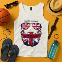 United Kingdom Beard Flag Tank Top thumb 4