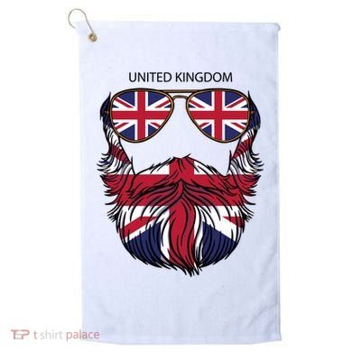 United Kingdom Beard Flag Golf Towel