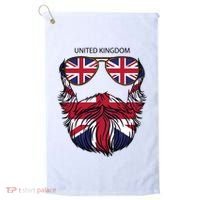 United Kingdom Beard Flag Golf Towel thumb 0