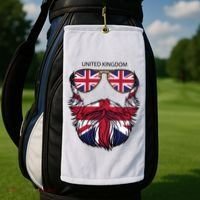 United Kingdom Beard Flag Golf Towel thumb 2