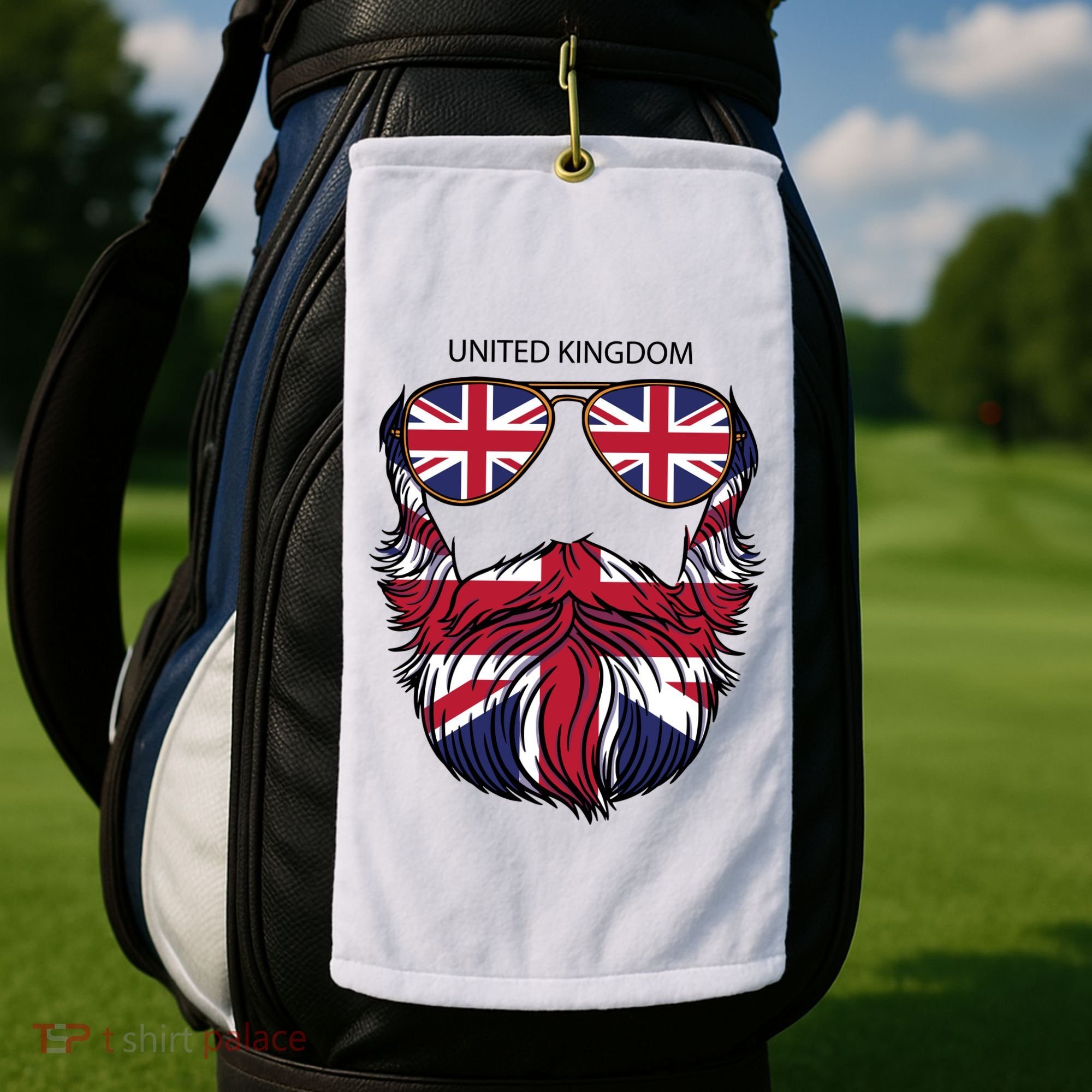 United Kingdom Beard Flag Golf Towel
