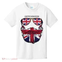 United Kingdom Beard Flag Kids T-Shirt thumb 0