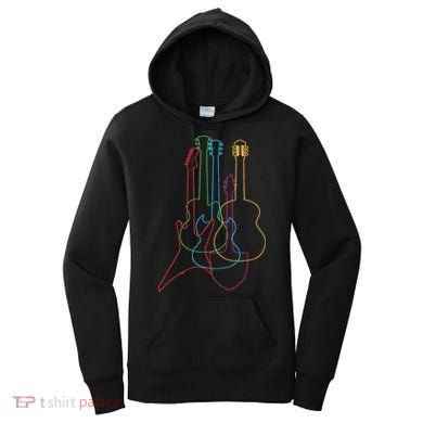 Uab Kidkis Colored Guitars Electric Acoustic  Women's Hoodie
