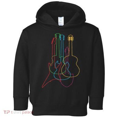 Uab Kidkis Colored Guitars Electric Acoustic  Toddler Hoodie