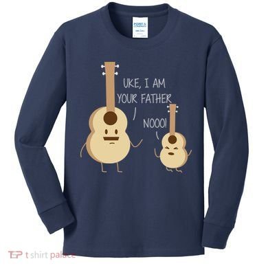 Uke I Am Your Father Ukulele Guitar Kids Long Sleeve Shirt