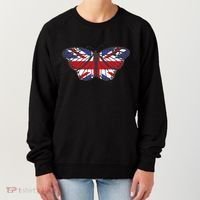 United Kingdom Flag Butterfly Women's Sweatshirt thumb 0