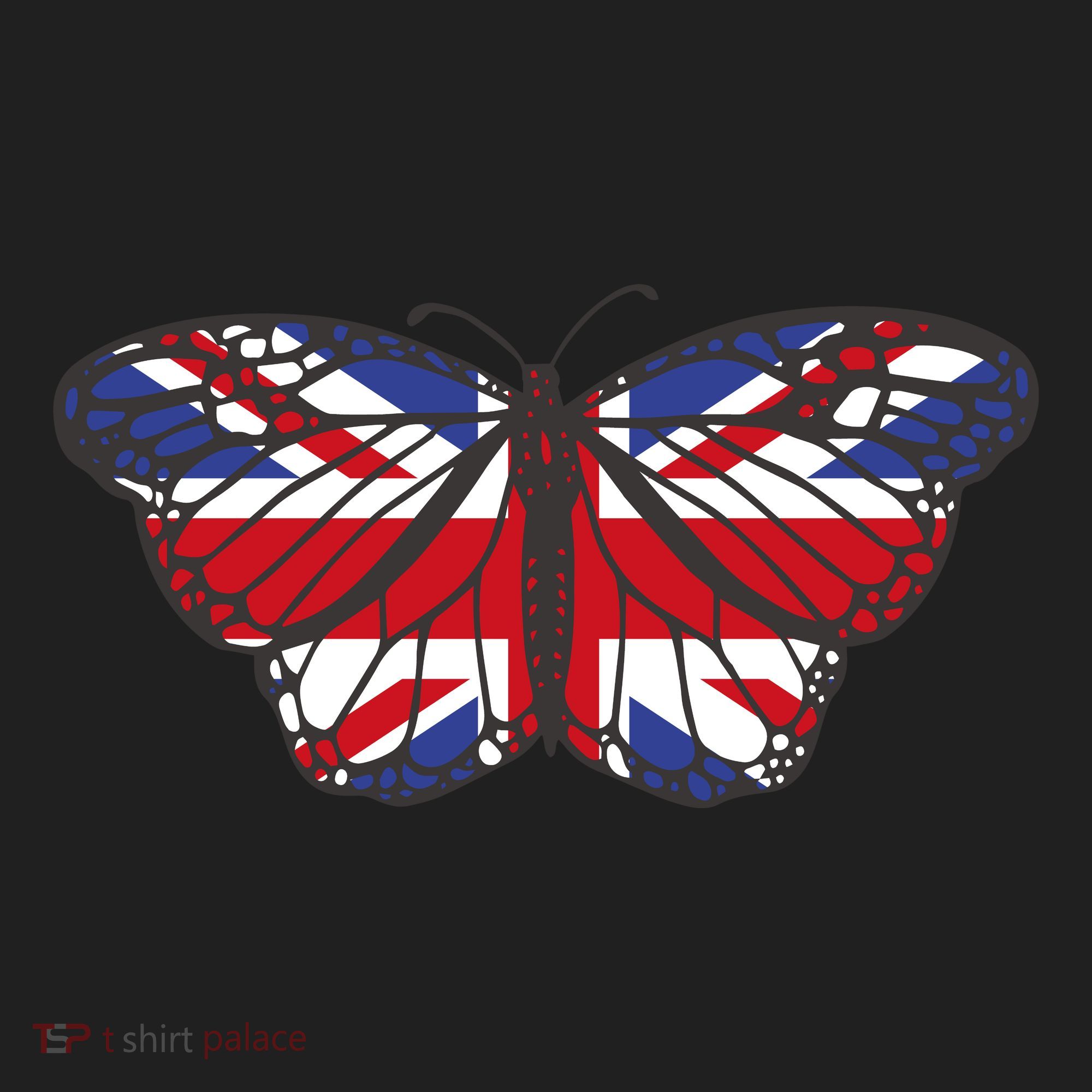 United Kingdom Flag Butterfly Women's Sweatshirt