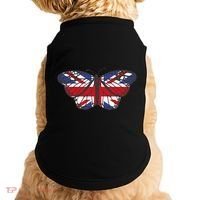 United Kingdom Flag Butterfly Doggie Tank thumb 0