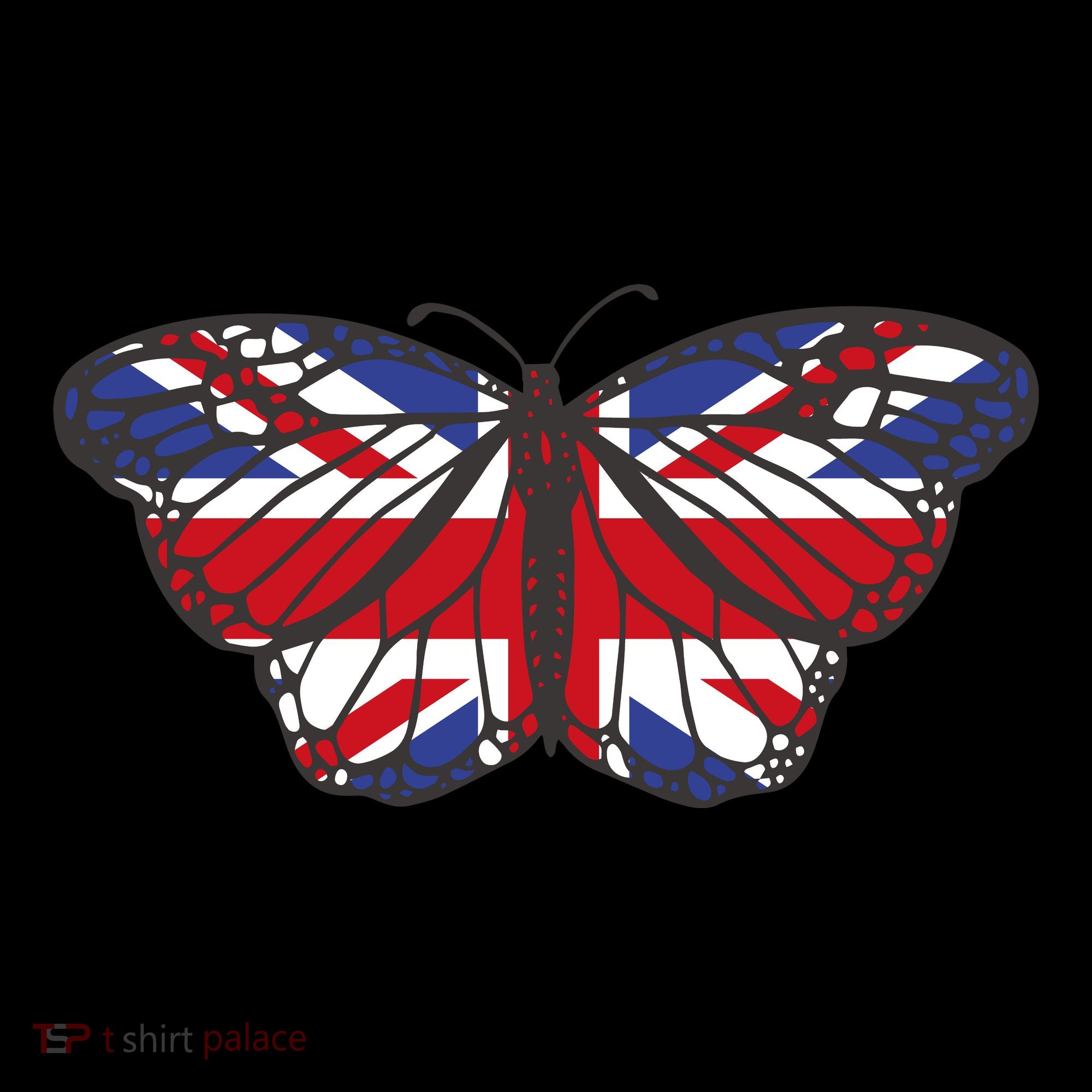 United Kingdom Flag Butterfly Women's Hoodie