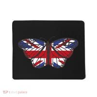 United Kingdom Flag Butterfly Mousepad thumb 0