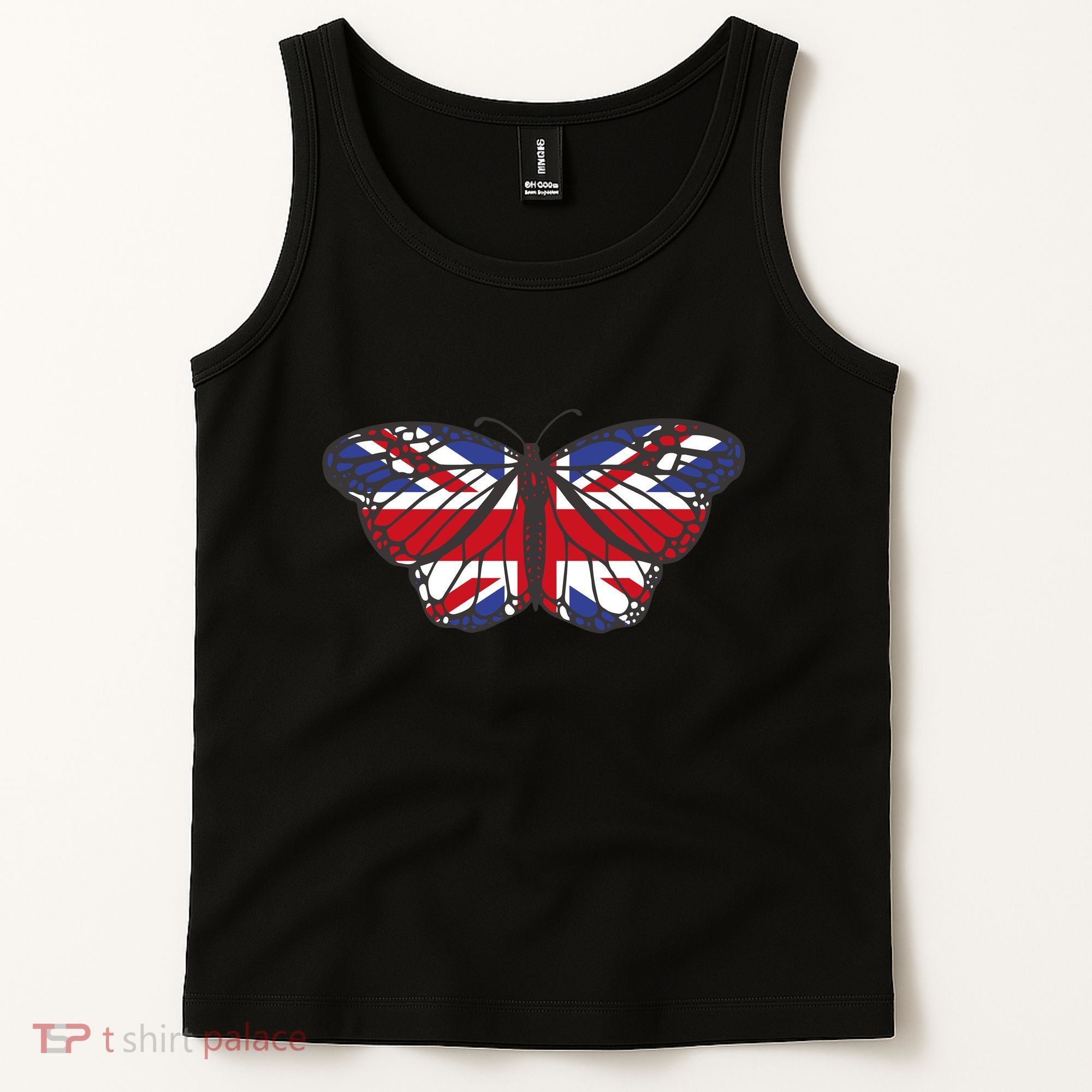 United Kingdom Flag Butterfly Tank Top