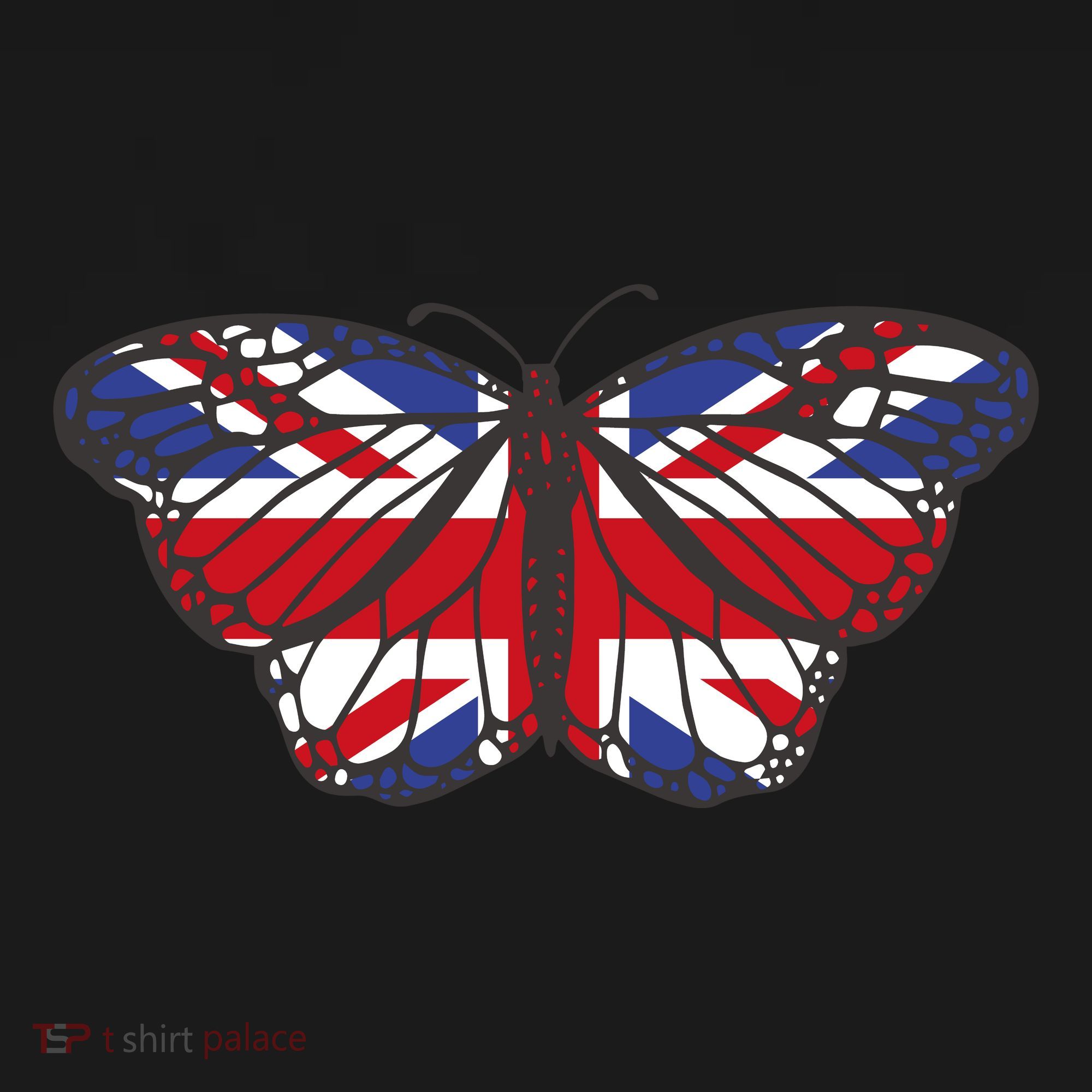 United Kingdom Flag Butterfly Kids Sweatshirt