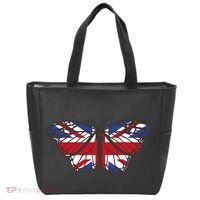 United Kingdom Flag Butterfly Tote Bag thumb 0