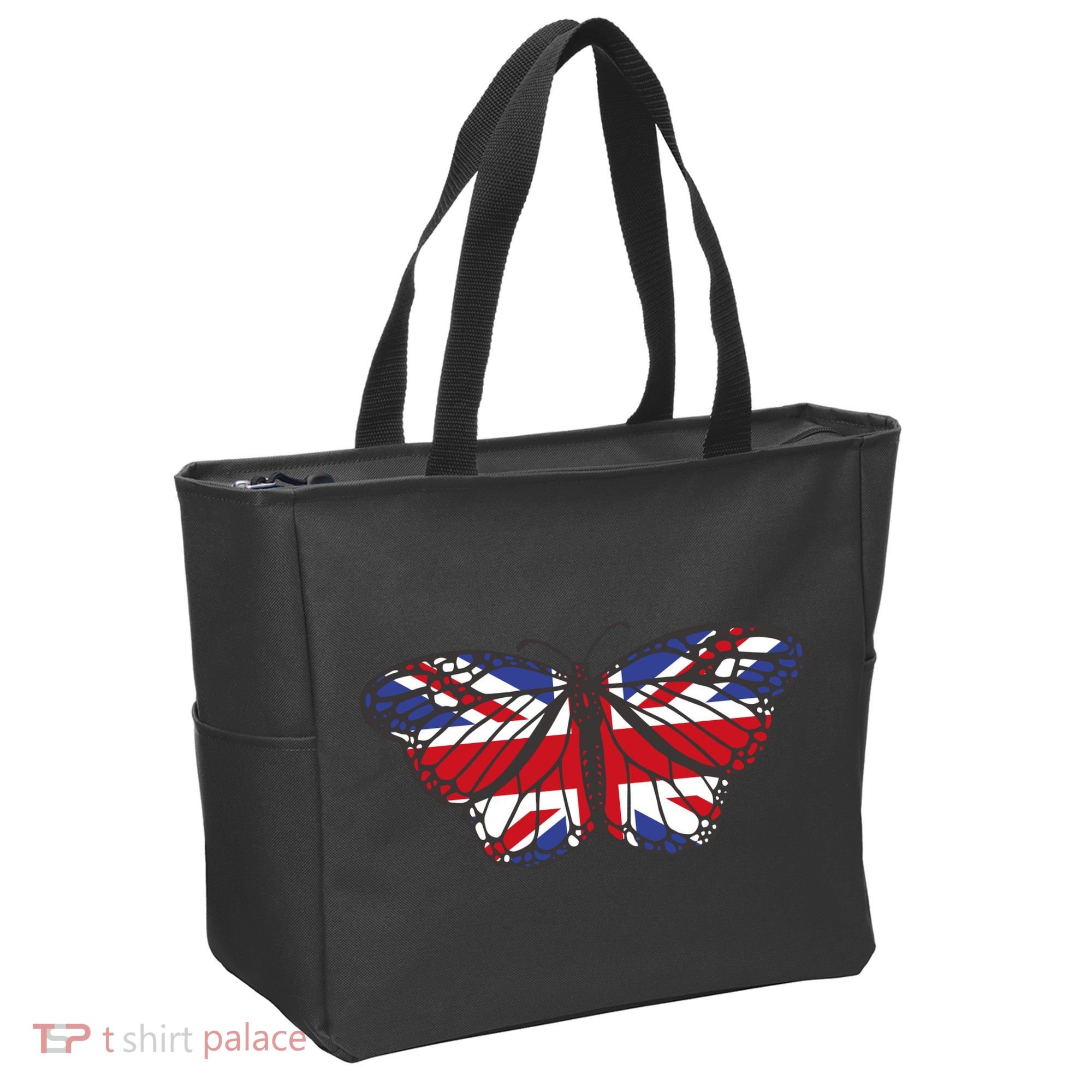 United Kingdom Flag Butterfly Tote Bag