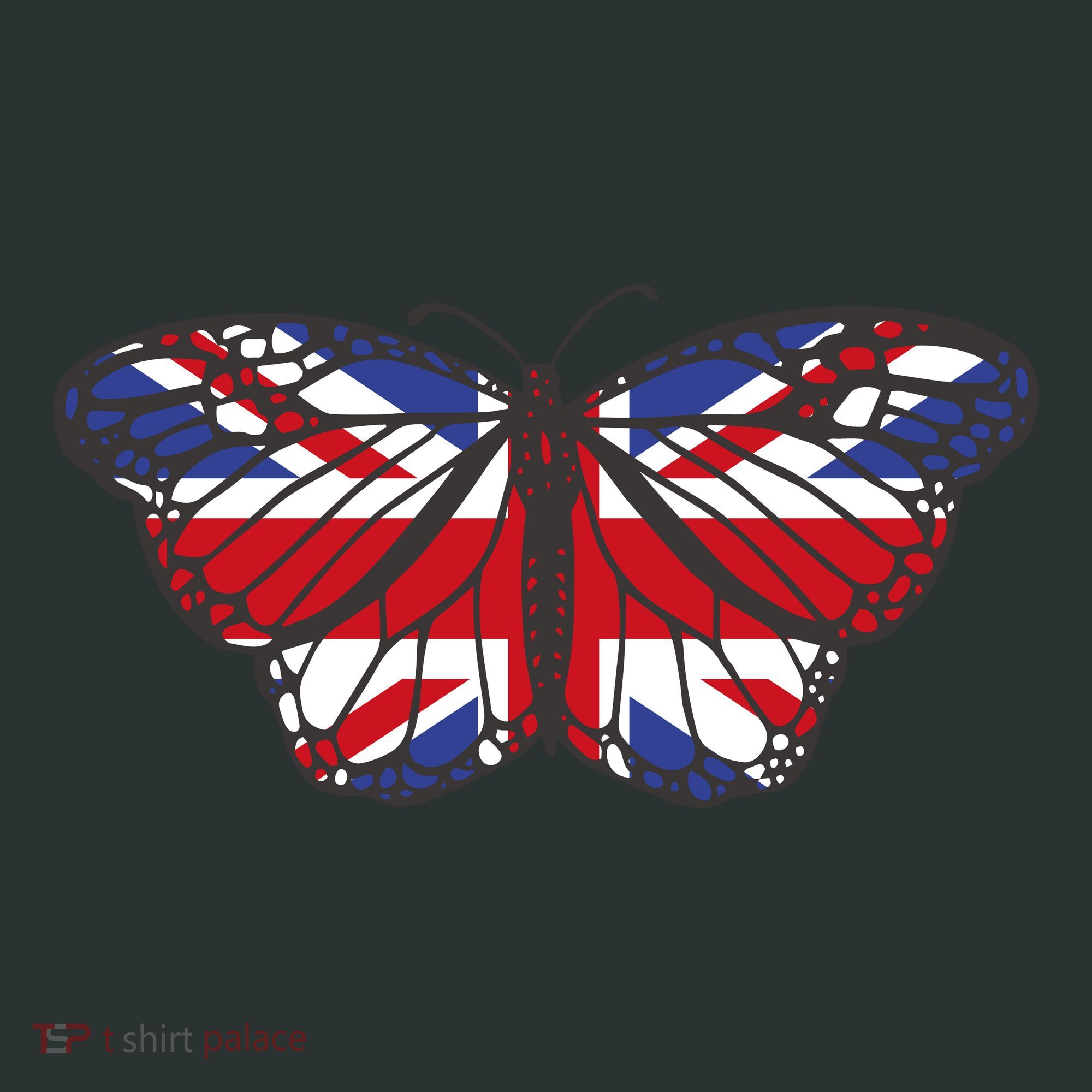 United Kingdom Flag Butterfly Infant Baby Jersey Bodysuit