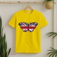 United Kingdom Flag Butterfly T-Shirt thumb 2
