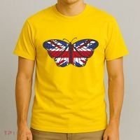 United Kingdom Flag Butterfly T-Shirt thumb 3