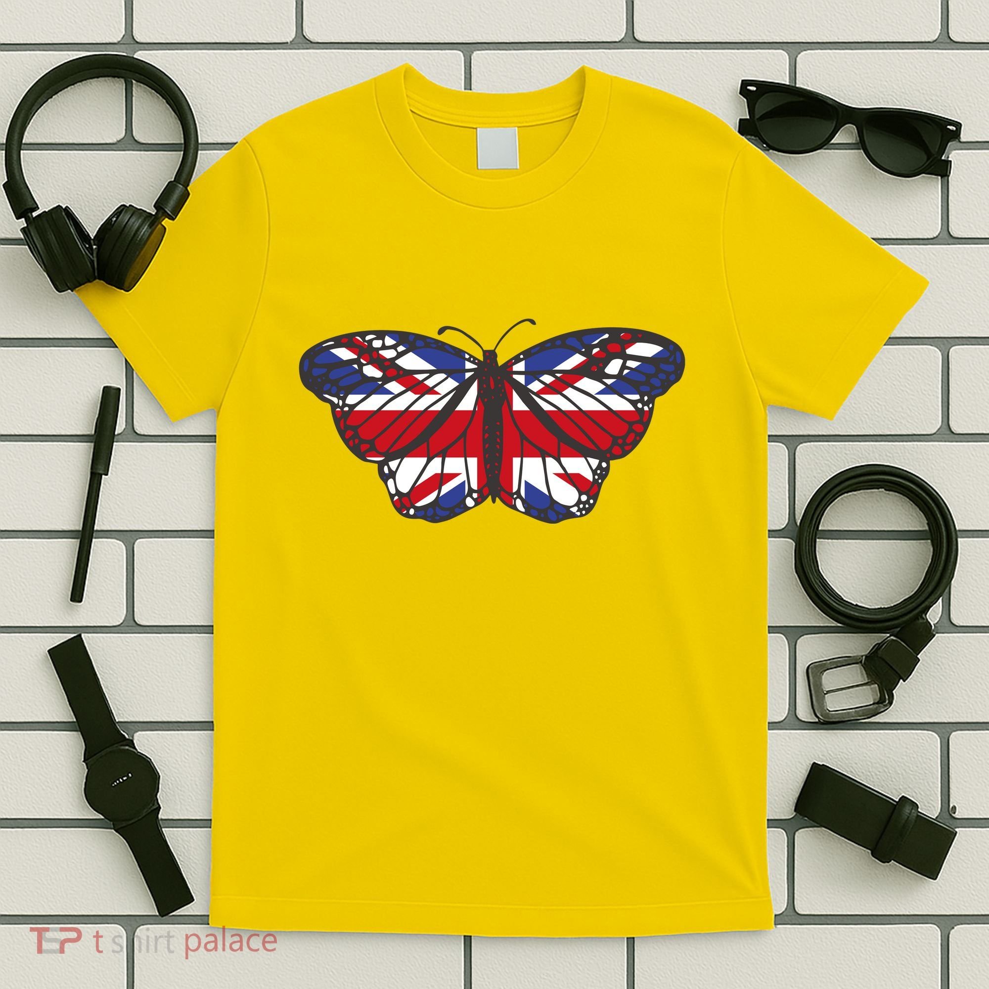 United Kingdom Flag Butterfly T-Shirt