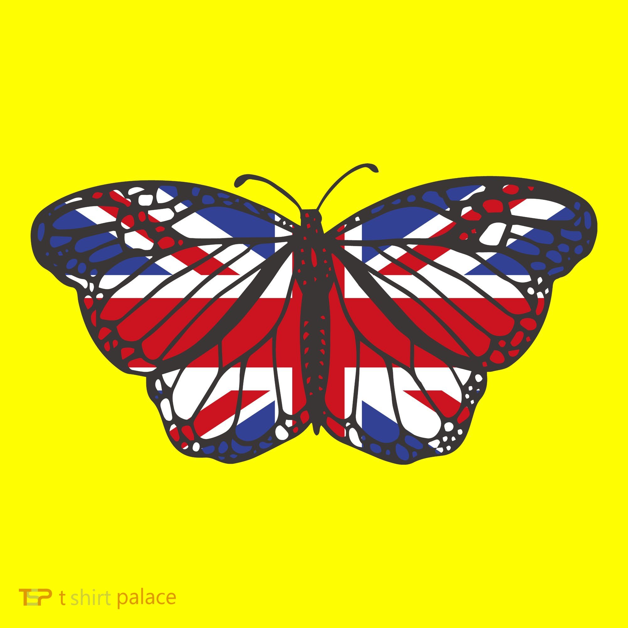 United Kingdom Flag Butterfly Baby Bodysuit