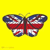 United Kingdom Flag Butterfly Women's T-Shirt thumb 6