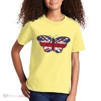 United Kingdom Flag Butterfly Kids T-Shirt thumb 2