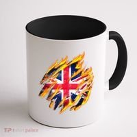 United Kingdom Flame Flag Coffee Mug thumb 1
