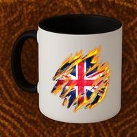 United Kingdom Flame Flag Coffee Mug thumb 2