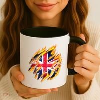 United Kingdom Flame Flag Coffee Mug thumb 3