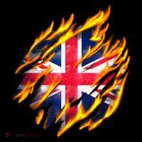 United Kingdom Flame Flag Coffee Mug thumb 5
