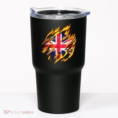 United Kingdom Flame Flag Tumbler