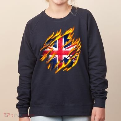 United Kingdom Flame Flag Women's Sweatshirt