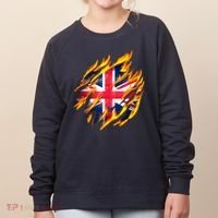 United Kingdom Flame Flag Women's Sweatshirt thumb 0