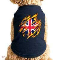 United Kingdom Flame Flag Doggie Tank thumb 0