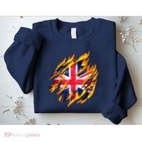 United Kingdom Flame Flag Sweatshirt thumb 2
