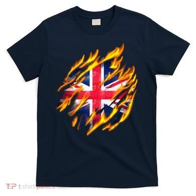 United Kingdom Flame Flag T-Shirt