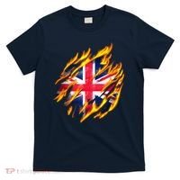 United Kingdom Flame Flag T-Shirt thumb 0