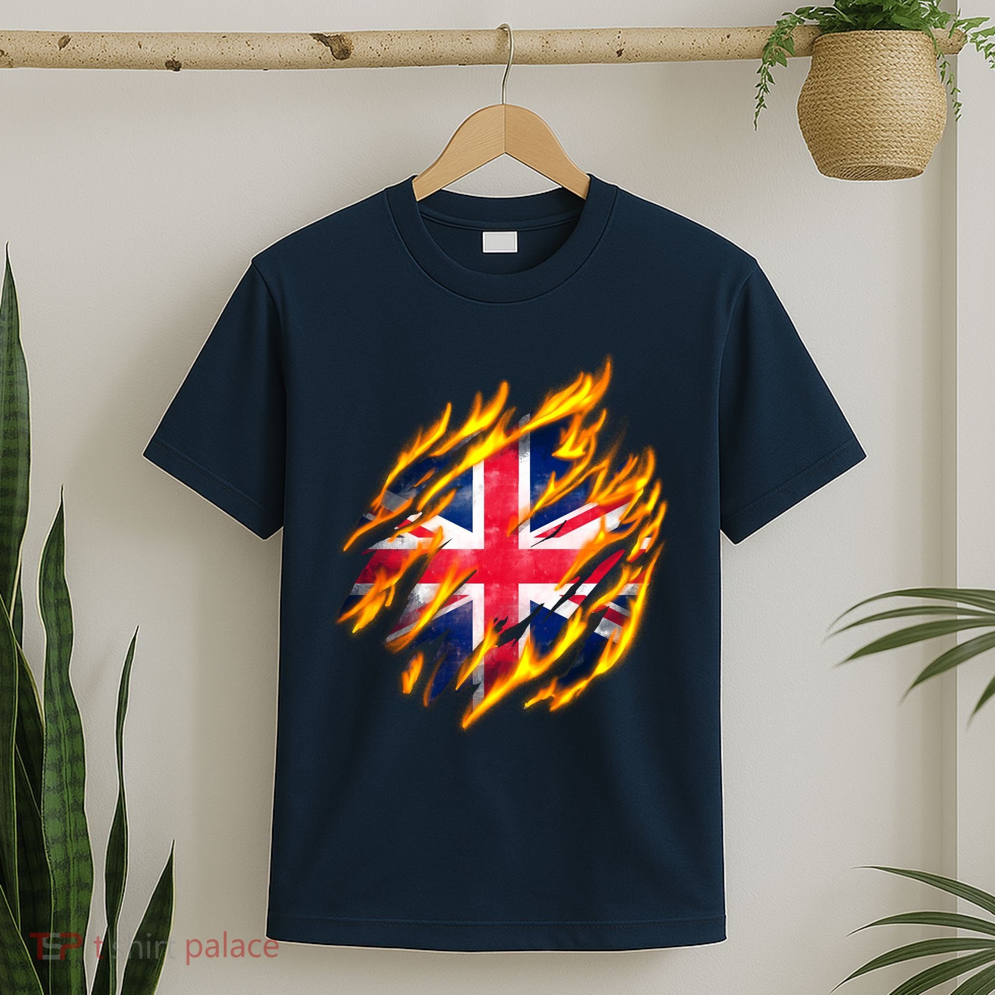 United Kingdom Flame Flag T-Shirt