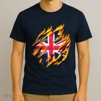 United Kingdom Flame Flag T-Shirt thumb 3