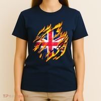 United Kingdom Flame Flag T-Shirt thumb 4