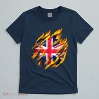 United Kingdom Flame Flag T-Shirt thumb 5