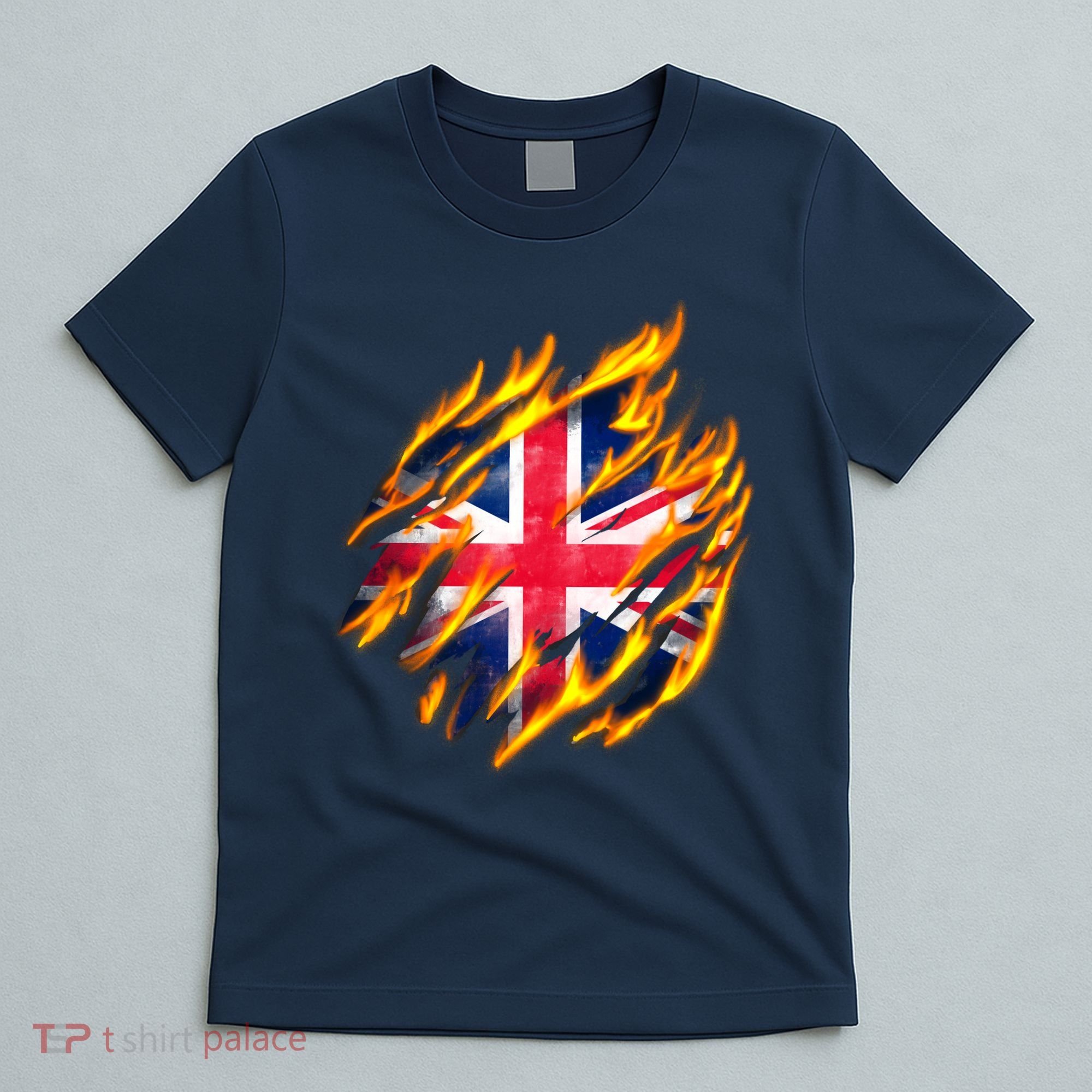 United Kingdom Flame Flag T-Shirt