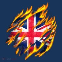 United Kingdom Flame Flag Coaster thumb 2