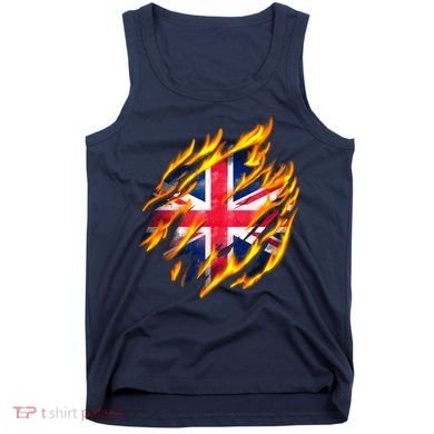 United Kingdom Flame Flag Tank Top