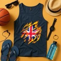 United Kingdom Flame Flag Tank Top thumb 4